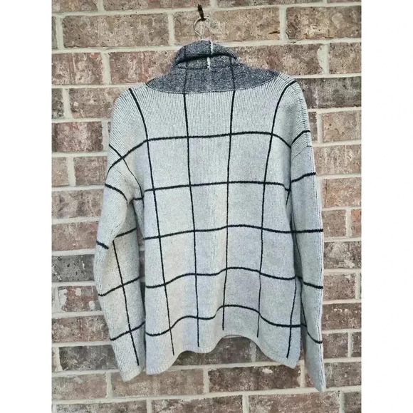 Madewell Windowpane Turtleneck Sweater Size S - Picture 4 of 4